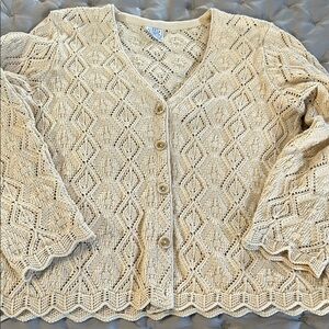 Olympic Elegant cotton ivory Knit Sweater